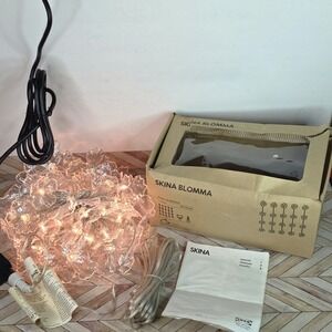 IKEA SKINA BLOMMA 20 String Lights White Flower By Ola Wihlborg Box Damaged Work